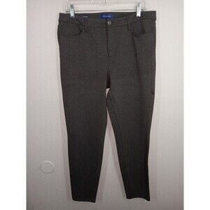 Talbots Stretch Straight Leg High Waist Jegging Ankle Casual Pants Size 10 Black